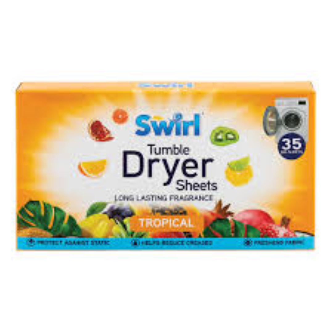 SWIRL T/DRYER SHEETS TROPICAL 35S